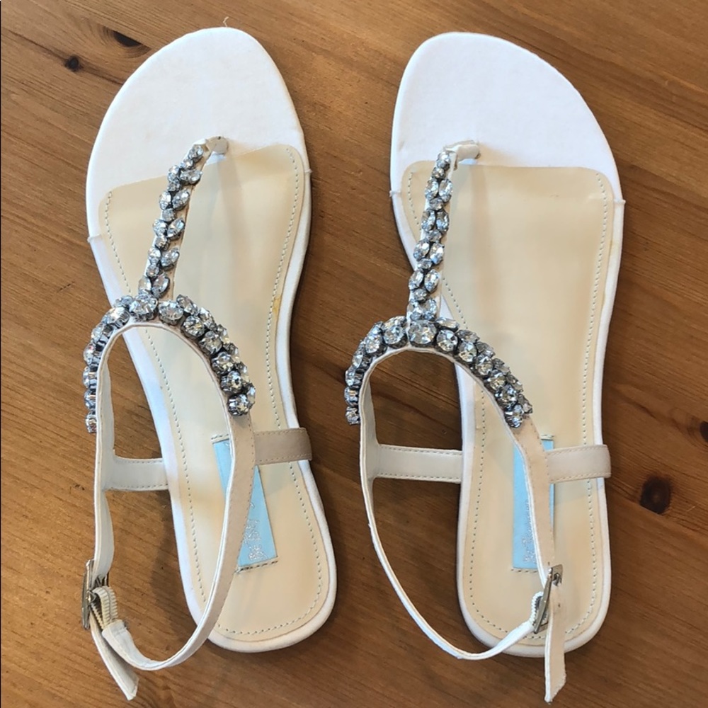 Betsey Johnson Something Blue Rhinestone Flats